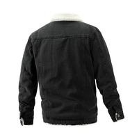 Vente en gros OEM – Nouvelle veste en jean d'hiver pour homme, style polaire noir et bleu, personnalisable avec impression