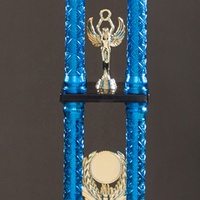 Coupe de trophée universelle en plastique de haute qualité avec logo personnalisé et autocollants en feuille d'aluminium, taille T44 L