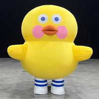 Costume de canard gonflable sur mesure de 2 m / 6,56 pi, costume de dessin animé géant gonflable, costume de mascotte gonflable pour adultes