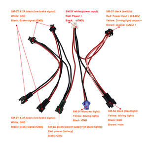 Kit d'éclairage LED universel pour trottinette électrique, phare, feu arrière, clignotant, klaxon, interrupteur 3 en 1, 12V-60V, pièce de vélo électrique DIY - Product Image 5