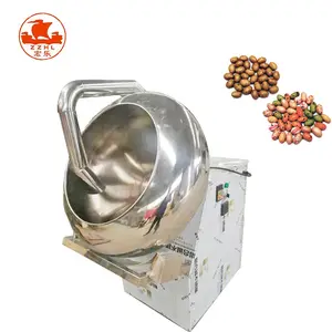 Petite machine d'enrobage professionnelle de boules de chocolat de noix grillées Machine d'enrobage automatique de chocolat par pulvérisation