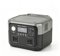 Station d'alimentation portable 600W LiFePO4 à onde sinusoïdale pure avec contrôleur MPPT, prise EU/US, lampe de poche, port RV, pour maison, extérieur, urgence, démarrage de véhicule
