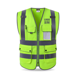 Likai Reflective Safety Vest M Size Multi Pocket Traffic Construction Work Wear Custom Logo Available - Product Image 5