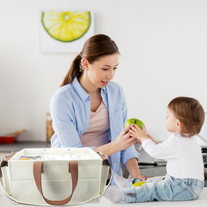 Túi Đựng Tã Em Bé Bằng Nỉ Màu Trắng Bền Thùng Đựng Đồ Cho Trẻ Sơ Sinh Và Túi Đựng Xe Hơi Cho Tã Và Đồ Cho Em Bé - Product Image 6