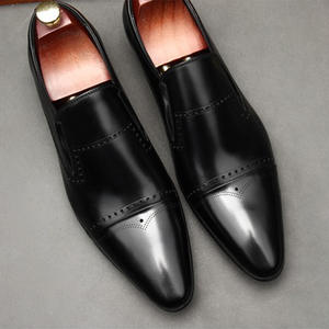 Zapatos Oxford de Cuero Genuino para Hombre, Estilo Casual de Negocios, Punta Cuadrada, Antideslizantes, Nuevos, Elegantes, Multifuncionales, para Todas las Temporadas - Product Image 2