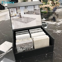 Étuis à échantillon de Quartz pour papier, boîte à rabat en marbre, granit, présentoir en carton et pierre de présentation, vente en gros 5 pièces