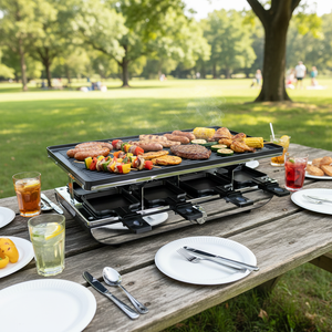 <span class=keywords><strong>Cloer</strong></span> 6435 Grill électrique à raclette avec plaque amovible en aluminium moulé sous pression 1200W 8 poêles antiadhésives - Product Image 3