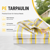 Bâche en PE tissé robuste, imperméable, avec œillets renforcés, pour usage industriel, agricole et automobile