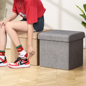 Home Meubles de salon Nouveautés Pouf de rangement pliable Pouf de rangement Pouf de pied <span class=keywords><strong>Tabouret</strong></span> de salon Meubles de salon - Product Image 1