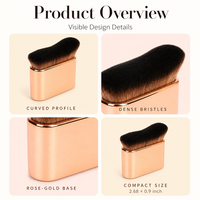 Pinceau Kabuki Applicateur de Bronzage Végétalien en Gros, Logo Personnalisé, Marque Privée, Pinceaux Corporels de Luxe pour Bronzer, OEM ODM