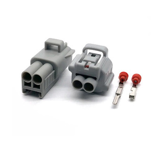 Conector Automotriz de 2 Posiciones, Plástico Gris, Macho y Hembra, para Luz Antiniebla de Toyota, Señal 90980-11019 - Product Image 1