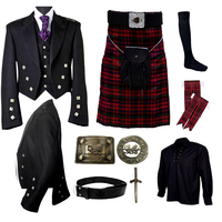 Ensemble de kilt écossais pour homme de haute qualité, couleur personnalisée, kilt traditionnel des Highlands écossais en laine acrylique durable, accessoires musicaux