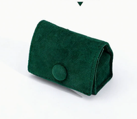 Pochette à anneaux miniature en velours de luxe avec bouton pression, multicolores, pour bagues de fiançailles et de mariage, boucles d'oreilles, rangement de bijoux, cadeau