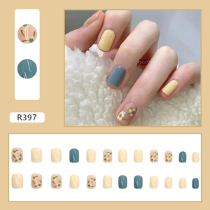 Ongles artificiels en ABS entièrement faits à la main, de haute qualité, réutilisables, à presser, design asiatique doux, couverture complète, longs ongles, art des ongles - Product Image 4