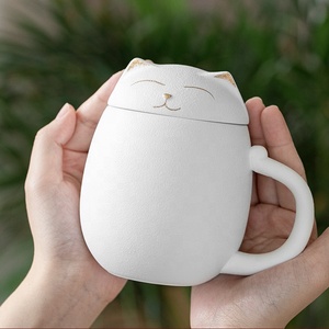 <span class=keywords><strong>Tasse</strong></span> à thé en céramique <span class=keywords><strong>avec</strong></span> <span class=keywords><strong>infuseur</strong></span> et couvercle, design <span class=keywords><strong>chat</strong></span>, logo personnalisé, vente en gros - Product Image 3