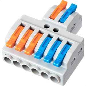 Quick Releasable Spring Push-In Wire Connectors 2 4 Fast LED Lighting Terminal Block <strong>Connector</strong> for Power Brass 250V 32A - Product Image 3