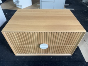 Meuble-lavabo de salle de bain blanc Shaker en bois massif moderne, prêt à assembler (RTA), finition écologique résistante à l'eau, tiroirs à fermeture douce, vente en gros - Product Image 2