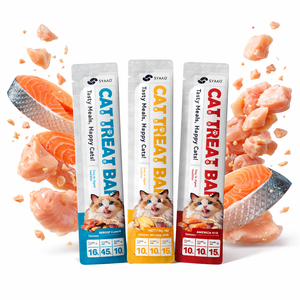 OEM ODM 15g Venta al por mayor de fábrica Puré de pollo y atún orgánico con alto contenido proteico para gatos, comida húmeda, snacks y golosinas naturales para gatos - Product Image 1