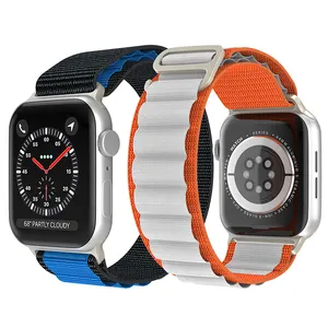 Alpine Uhren armband für Apple Uhren armband 49mm 44mm 40mm 45mm 41mm 42mm 38mm Nylon armband für iWatch Serie Ultra 9 8 7 6 5 4 SE