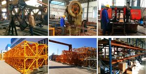 토플리스 타워 크레인 65M 암 지브 PT6016-10Tons 바레인에 플랫 탑 타워 크레인 - Product Image 6