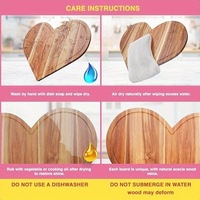 Nuevo Juego de Tablas de Cortar de Madera de Juniper en Forma de Corazón, Tabla de Cortar de Madera, Plato para Servir - Un Gran Regalo para el Día de la Madre
