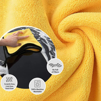 Chiffons de lavage de voiture en microfibre super doux et absorbants 40x60, serviette en microfibre pour le nettoyage de voiture 800gsm