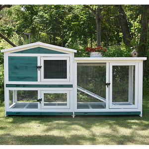 Grand clapier et <span class=keywords><strong>cage</strong></span> à lapins personnalisés en bois bon marché faits à la main pour la reproduction et les animaux de compagnie - Product Image 1