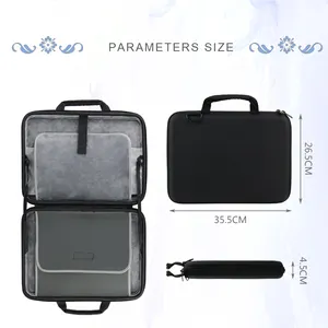 Custom Black Waterproof Briefcase 13-17 Inches Computer Laptop Travel Bag Business Bags Case For Macbook