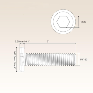 Vis à tête ronde réglables en acier au carbone zingué métrique, fixations personnalisées pour l'assemblage d'équipements - Product Image 2