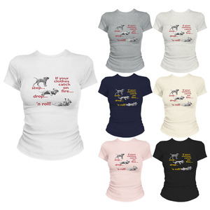 Camiseta de Manga Corta Estilo Americano, Verano, Dulce y Picante, Corte Ajustado, Nueva Moda, Versátil, con Estampado <span class=keywords><strong>Animal</strong></span> - Product Image 6