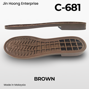 Chaussons pour femmes Jin Hoong C-681 en PVC avec semelle extérieure brune, épaisseur de 18 mm, durables, antidérapants et résistants à l'eau - Product Image 2