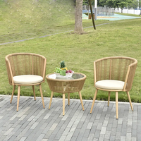 Support personnalisation Chaises modernes de jardin en rotin pour les repas d'extérieur Patio fauteuils de balcon confortables et décontractés