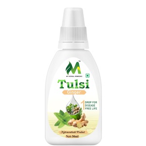Gotas de Tulsi y Jengibre, Líquido Herbal Concentrado para el Bienestar, Equilibrio Diario, Apoyo Energético y Refresco Natural - Product Image 1