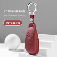 Housse de clé, étui à clés en cuir, compatible avec Great Wall Wey VV7, Latte VV5, Mocha, VV6 et Blue Mountain Alpine 8/9.