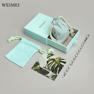 ถุงผ้าฝ้ายลายก้างปลา WEIMEI พร้อมโลโก้สั่งทำพิเศษ มีแผ่นรองด้านใน สำหรับใส่ของขวัญหรือเครื่องประดับ - Product Image 6