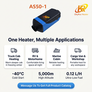 <span class=keywords><strong>Chauffage</strong></span> au diesel de stationnement OkyRie AS50-1 5KW à faible bruit avec pompe à carburant pour voiture, bateau, camping-car -40°C ° Température de fonctionnement C - Product Image 4