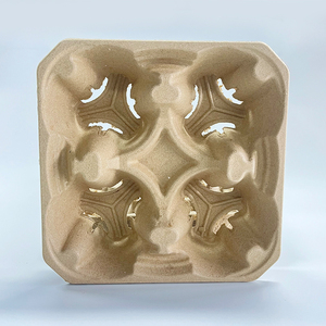 Portabicchieri Biodegradabile in Polpa di Carta, Vassoio Portabicchieri Ecologico Personalizzabile per Caffè da Asporto - Product Image 5