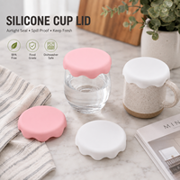 Couvre-tasse en silicone mignon inspiré de la neige, réutilisable, anti-poussière pour tasses à café et à thé, accessoires pour la maison et le bureau