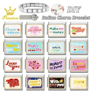 Pulsera de letras modular de acero inoxidable electrochapado transfronteriza, joyería personalizada, anillo de moda, colgante, tobillera DIY - Product Image 4