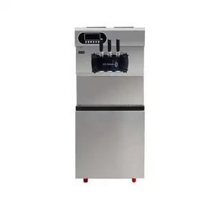 Macchina professionale per gelato morbido commerciale automatica 25L/H tre gusti in acciaio inox 220V e 110v