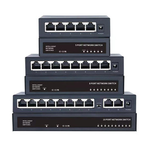 Commutateur Ethernet Gigabit Yunvo 5/8/10/16/12 ports, boîtier en plastique/fer, commutateur réseau 100M pour caméra IP - Product Image 1