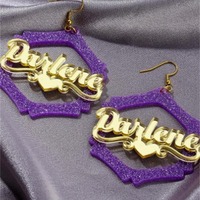 Boucles d'oreilles personnalisées de style européen et américain, magnifiques et uniques, idéales pour les fêtes entre amis et les cadeaux d'anniversaire