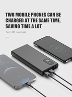 Multiple Ports Power Bank Type C 10000Mah ultra Slim Quick Charging Station LED Light Portable Power Banks