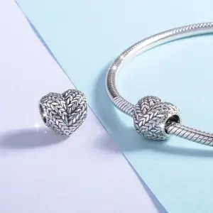 Pulseira de prata refinada 925 changda, bracelete com berloque de joias