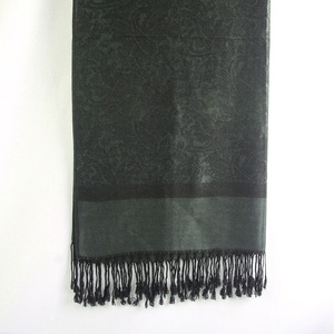 Lujo nuevo anacardo Jacquard musulmán señora Hijab bufanda venta al por mayor estilo étnico largo borla Hijab chal - Product Image 5