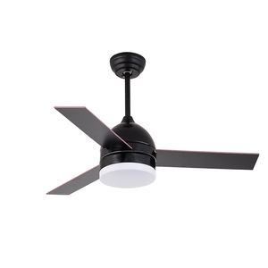 Nhà Máy Trực Tiếp Màu Đen 48 Inch Phòng Khách Phòng Giường Loft Khách Sạn Trang Trí Chiếu Sáng Quạt Trần Với Ánh Sáng - Product Image 1