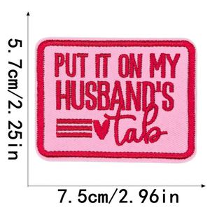 Patchs brodés personnalisés thermocollants tendance – Motif texte drôle « I love Hot Wife Cowgirl Hat » pour vêtements, sacs et chapeaux - Product Image 4