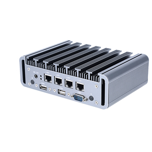 Ultra Compact Industrial <strong>Computer</strong> Intel 6/7 CPU 6LAN Dual Display Fanless Rugged Box PC for Automation Networking Router Mini Pc - Product Image 4