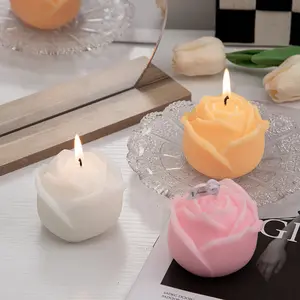 Hot Sell Handmade Rose Flower Candle Small Aromatherapy Decor Scented Candles Gift Creative Home Table Event Party A Decoration