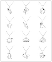 Collier à breloques en argent pur 925 Sea Jewelry Octopus Design pour enfants et femmes